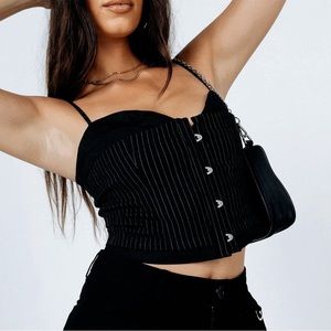 Princess polly cropped corset size 6